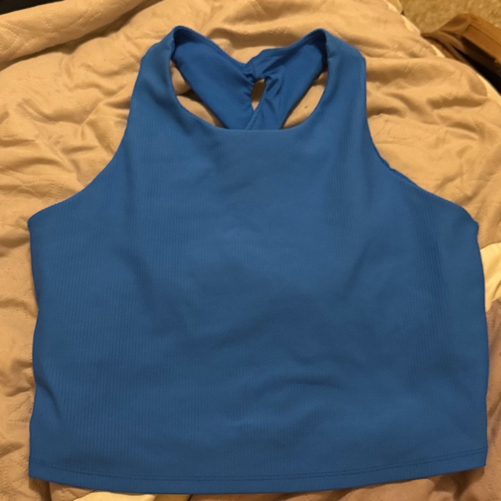 Blue Racerback Tank Top